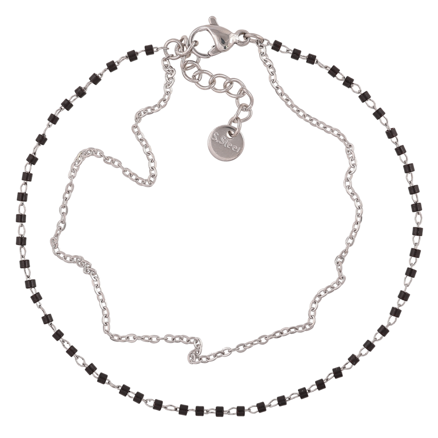 Браслет Xuping ТТМ Stainless Steel колір Родій Подвійний ланцюжок довжина з додатковим ланцюжком 19,5-22,5 см х 3 мм фото №1 Браслет Xuping ТТМ Stainless Steel колір Родій Подвійний ланцюжок довжина з додатковим ланцюжком 19,5-22,5 см х 3 мм фото №1