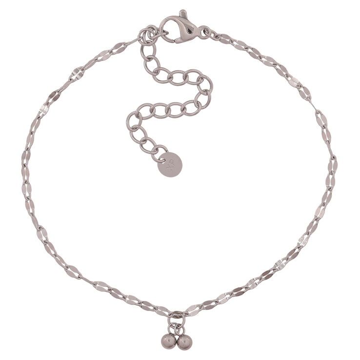 Браслет Xuping ТТМ Stainless Steel цвет Родий Цепочка с подвесками длинна с доп. цеп.17.5-22.5см х 2мм фото №21 Браслет Xuping ТТМ Stainless Steel цвет Родий Цепочка с подвесками длинна с доп. цеп.17.5-22.5см х 2мм фото №21