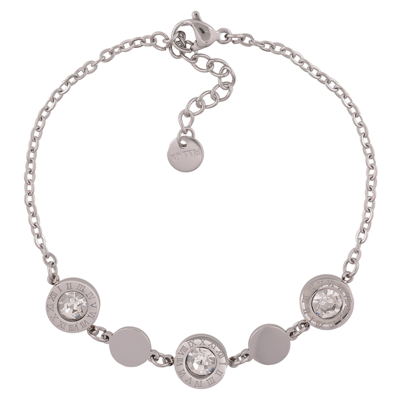 Браслет Xuping ТТМ Stainless Steel колір Родій Ланцюжок з вставкою довжина з додатковим ланцюжком 18-21 см х 2-9 мм фото №2 Браслет Xuping ТТМ Stainless Steel колір Родій Ланцюжок з вставкою довжина з додатковим ланцюжком 18-21 см х 2-9 мм фото №2