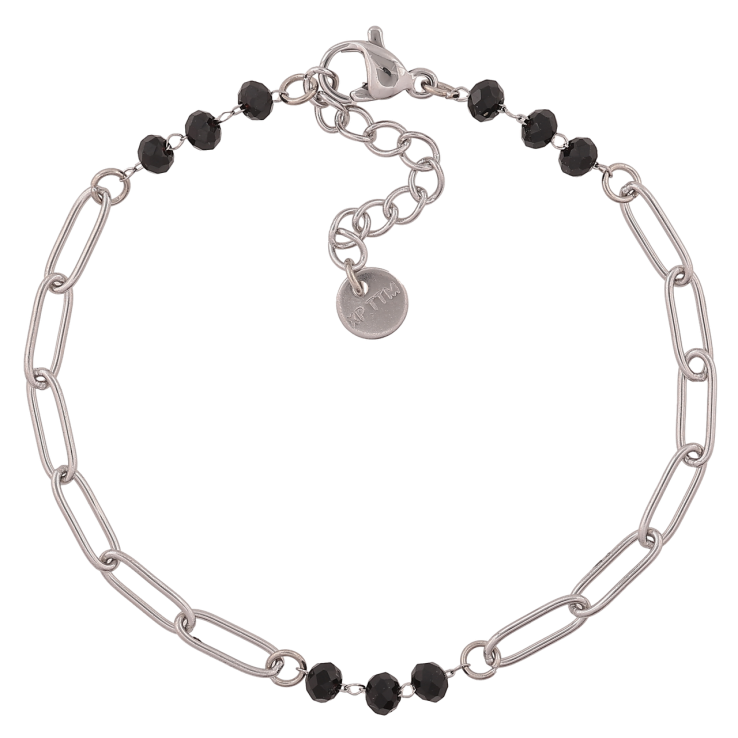 Браслет Xuping ТТМ Stainless Steel цвет Родий Цепочка с бусинами длинна с доп. цеп.17-20см х 4мм фото №24 Браслет Xuping ТТМ Stainless Steel цвет Родий Цепочка с бусинами длинна с доп. цеп.17-20см х 4мм фото №24