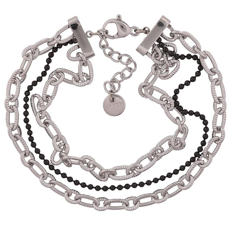 Браслет Xuping ТТМ Stainless Steel цвет Родий Три цепочки длинна с доп. цеп.17-20см х 10мм фото №25 Браслет Xuping ТТМ Stainless Steel цвет Родий Три цепочки длинна с доп. цеп.17-20см х 10мм фото №25