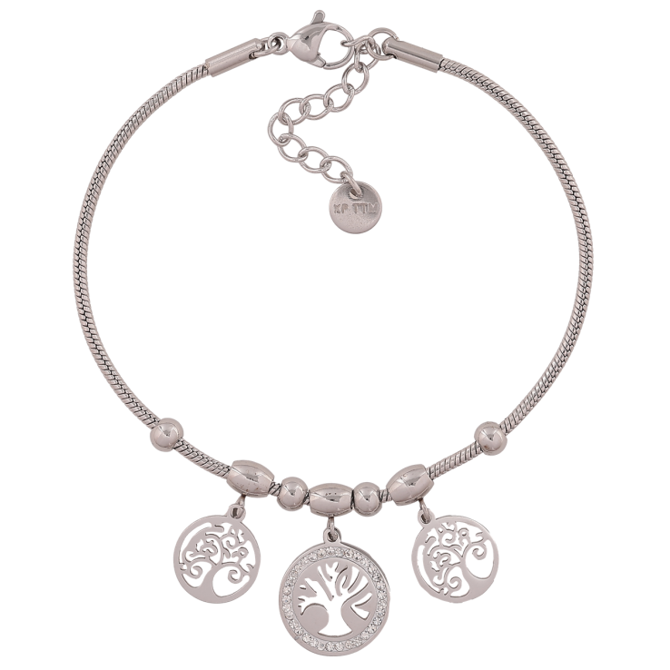 Браслет Xuping ТТМ Stainless Steel цвет Родий Цепочка с подвесками длинна с доп. цеп.17-20см х 2мм фото №5 Браслет Xuping ТТМ Stainless Steel цвет Родий Цепочка с подвесками длинна с доп. цеп.17-20см х 2мм фото №5