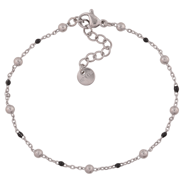 Браслет Xuping ТТМ Stainless Steel цвет Родий Цепочка с бусинами длинна с доп. цеп.17.5-20.5см х 1.5-3мм фото №25 Браслет Xuping ТТМ Stainless Steel цвет Родий Цепочка с бусинами длинна с доп. цеп.17.5-20.5см х 1.5-3мм фото №25