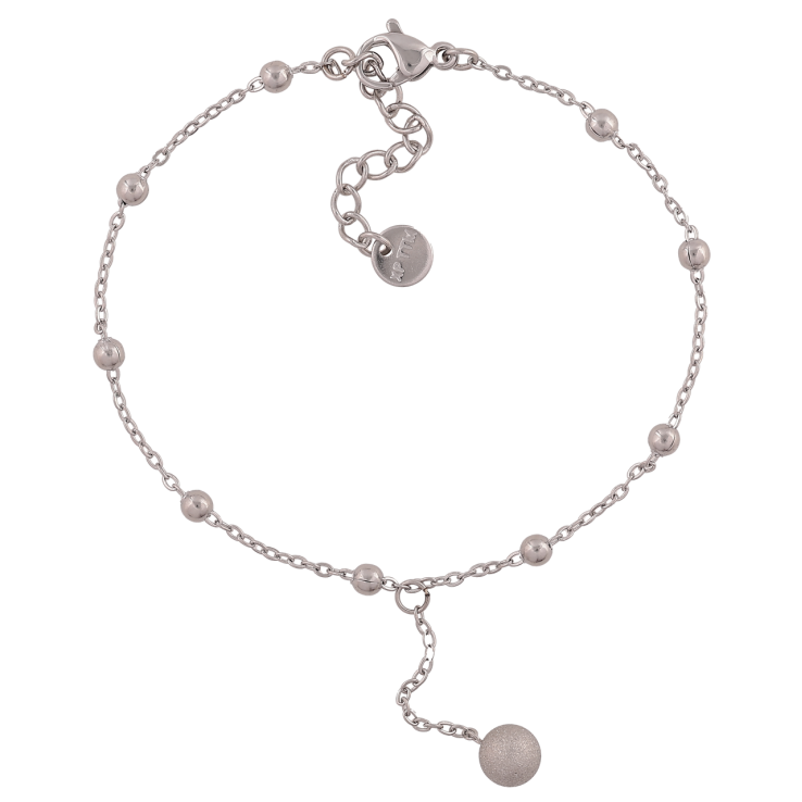 Браслет Xuping ТТМ Stainless Steel цвет Родий Цепочка с бусинами длинна с доп. цеп.18-21см х 1.5-3мм фото №24 Браслет Xuping ТТМ Stainless Steel цвет Родий Цепочка с бусинами длинна с доп. цеп.18-21см х 1.5-3мм фото №24