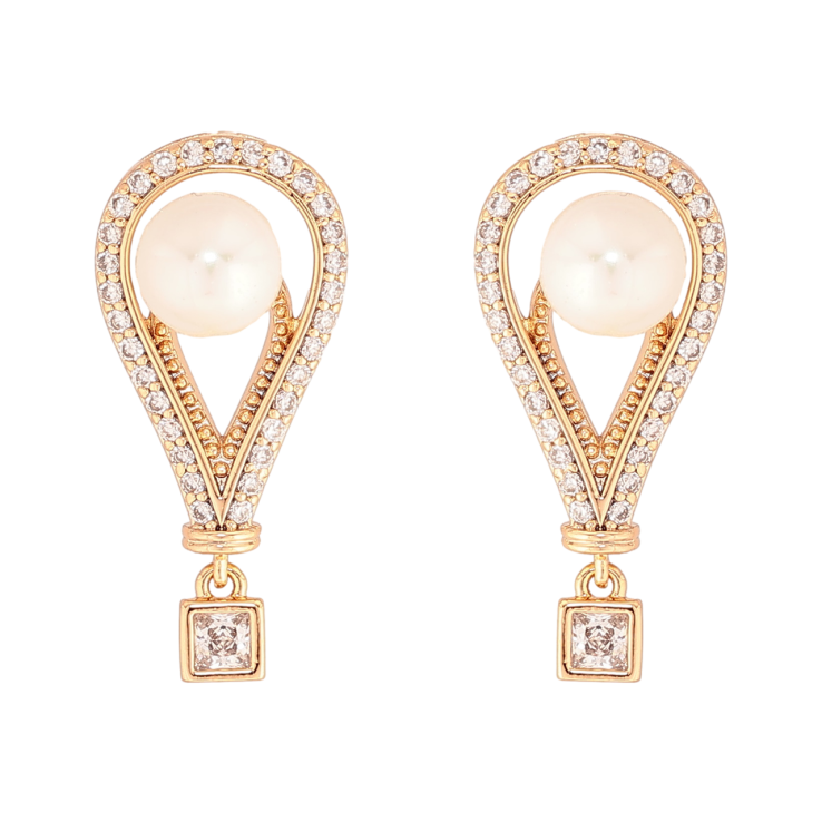 Серьги Xuping Цвет Позолота 18K пусеты Инкрустация кристаллами с жемчужинами фото №24 Серьги Xuping Цвет Позолота 18K пусеты Инкрустация кристаллами с жемчужинами фото №24