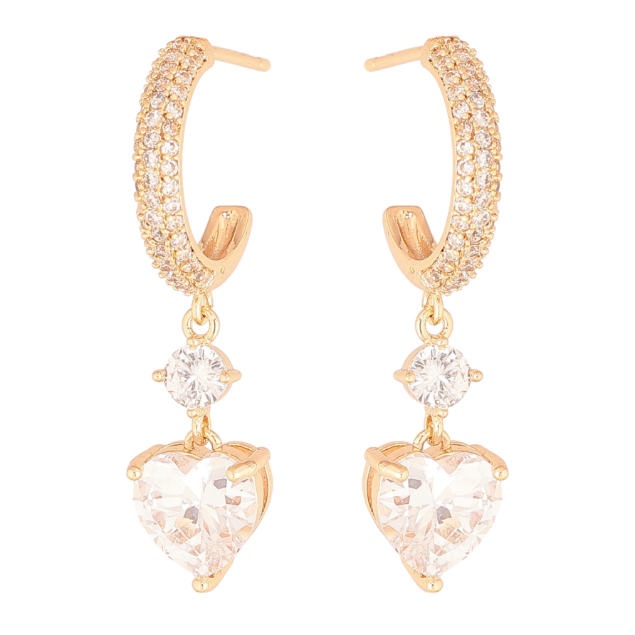 Сережки Xuping Колір Позолота 18K пусети Інкрустація кристалами фото №1