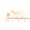 Серьги Xuping Цвет Позолота 18K пусеты Жемчужные колечки фото №2