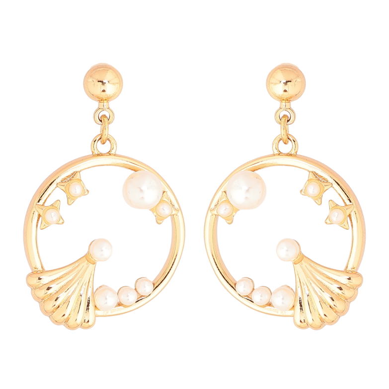 Серьги Xuping Цвет Позолота 18K пусеты Декоративные подвески с жемчужинами фото №1 Серьги Xuping Цвет Позолота 18K пусеты Декоративные подвески с жемчужинами фото №1