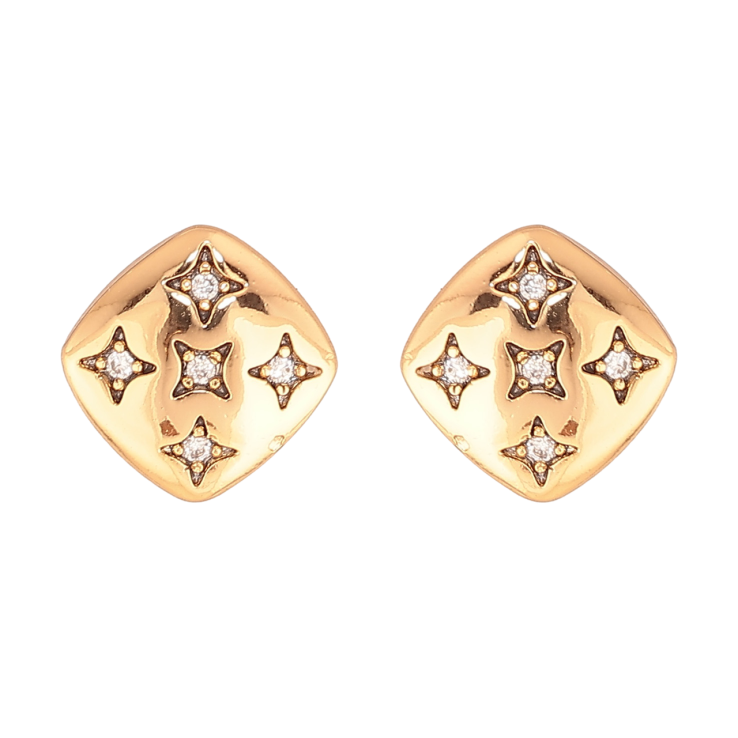 Серьги Xuping Цвет Позолота 18K пусеты Звезды с кристаллами фото №11 Серьги Xuping Цвет Позолота 18K пусеты Звезды с кристаллами фото №11