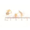 Серьги Xuping Цвет Позолота 18K пусеты Жемчужины с кристальными листиками фото №2 Серьги Xuping Цвет Позолота 18K пусеты Жемчужины с кристальными листиками фото №2