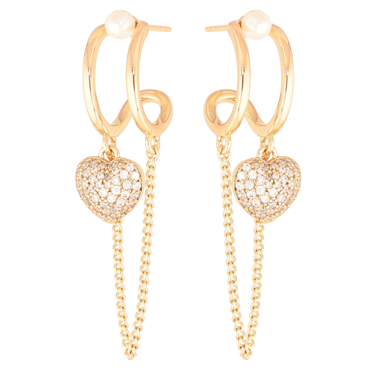 Серьги Xuping Цвет Позолота 18K пусеты Декоративные подвески с сердечками фото №20 Серьги Xuping Цвет Позолота 18K пусеты Декоративные подвески с сердечками фото №20