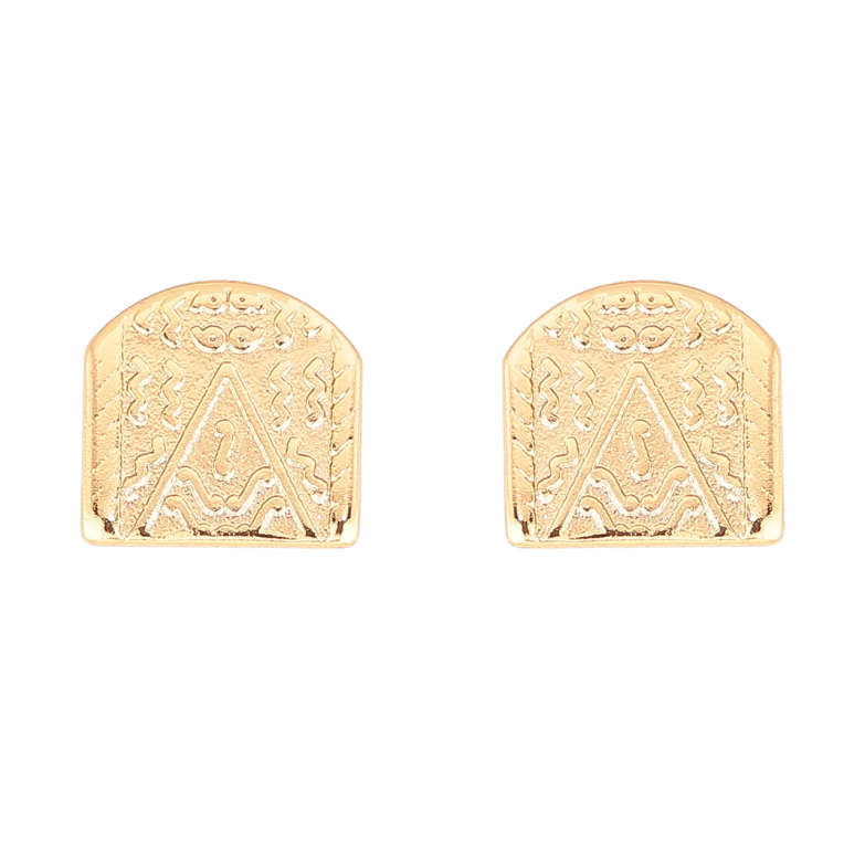 Серьги Xuping Цвет Позолота 18K пусеты Декоративный узор фото №1