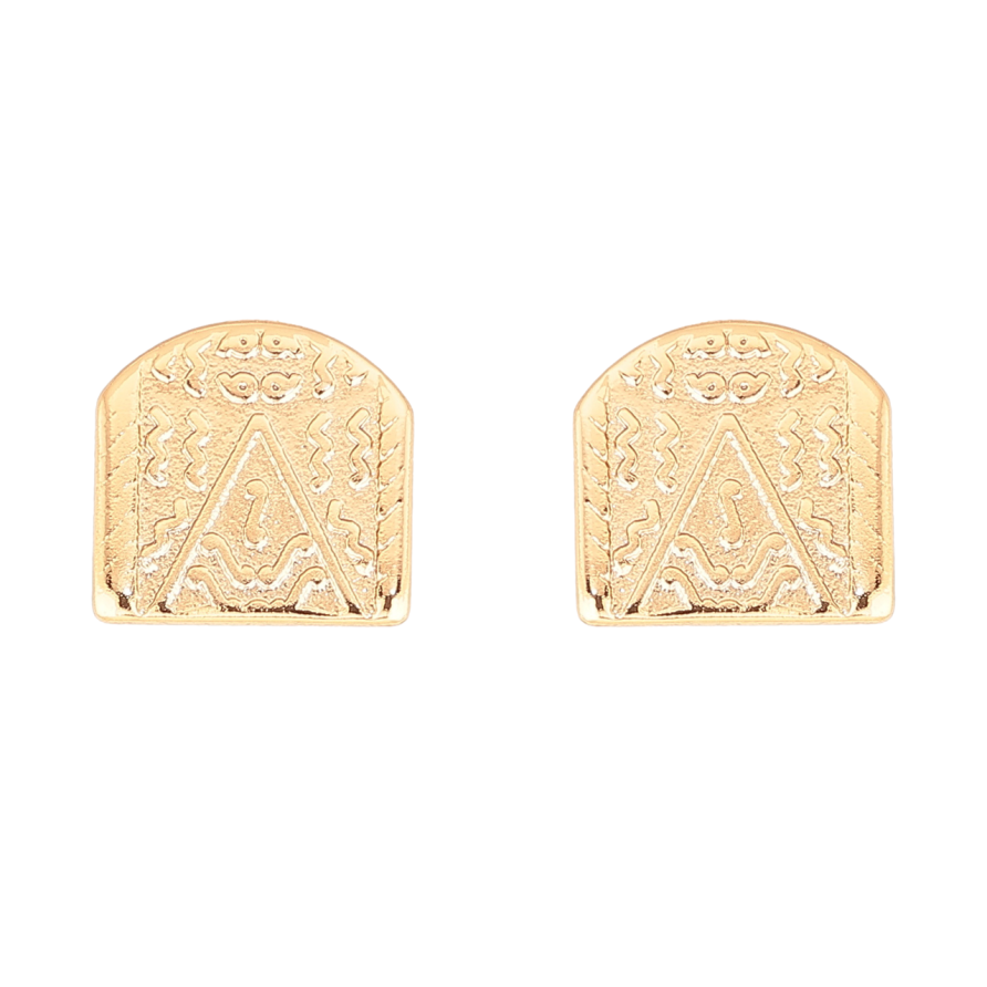 Серьги Xuping Цвет Позолота 18K пусеты Декоративный узор фото №1