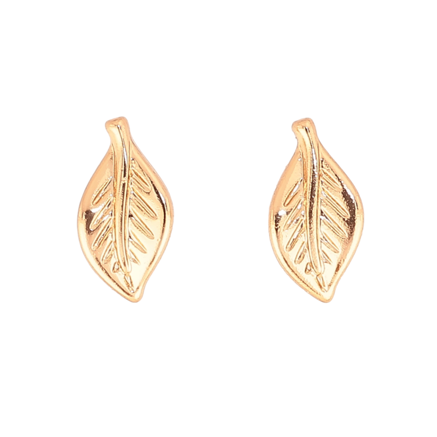 Сережки Xuping Колір Позолота 18K пусети Листочки фото №1