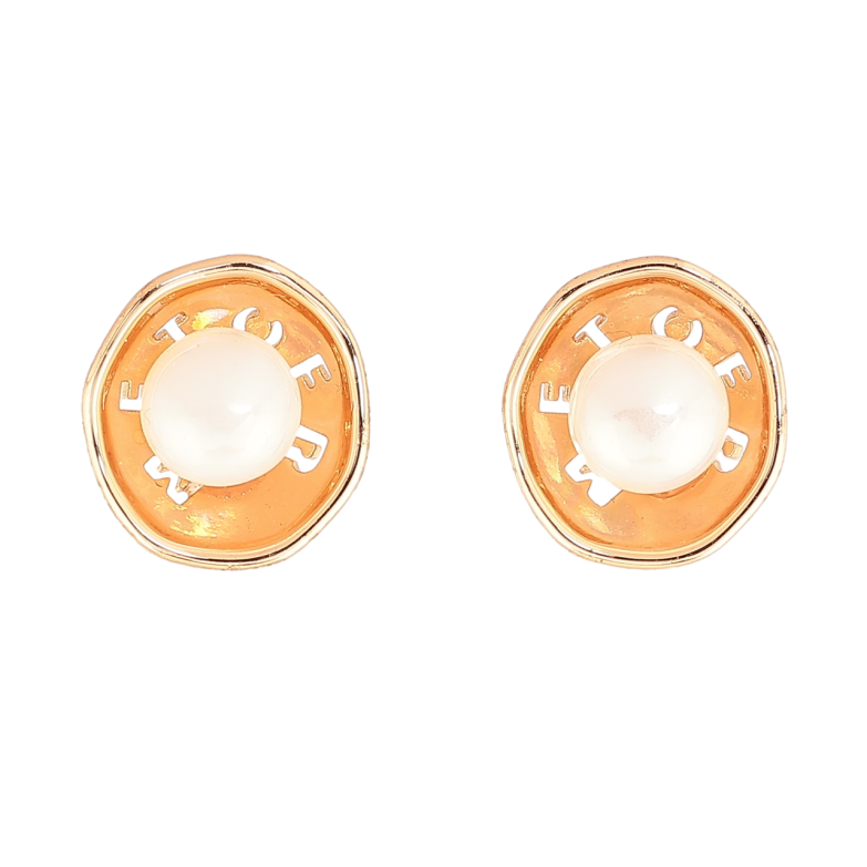 Сережки Xuping Колір Позолота 18K пусети Перлини в декоративній оправі фото №1 Сережки Xuping Колір Позолота 18K пусети Перлини в декоративній оправі фото №1