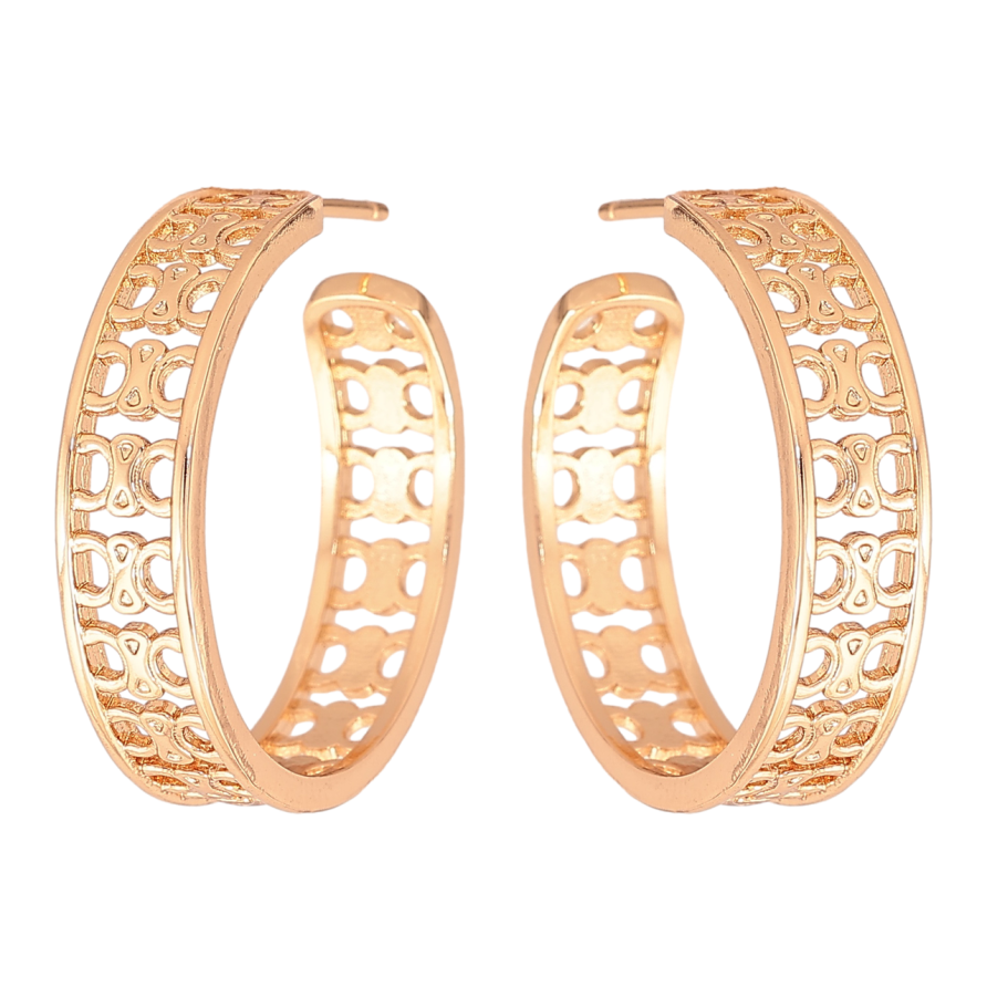 Серьги Xuping Цвет Позолота 18K пусеты Дуги с резным узором фото №1 Серьги Xuping Цвет Позолота 18K пусеты Дуги с резным узором фото №1