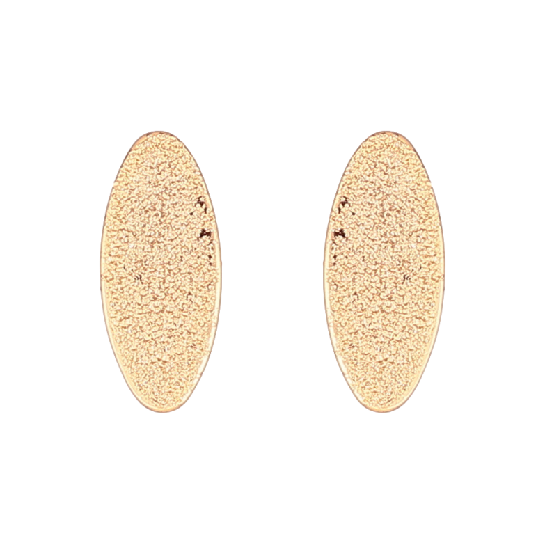 Сережки Xuping Колір Позолота 18K пусети Овали з шагренью фото №1 Сережки Xuping Колір Позолота 18K пусети Овали з шагренью фото №1