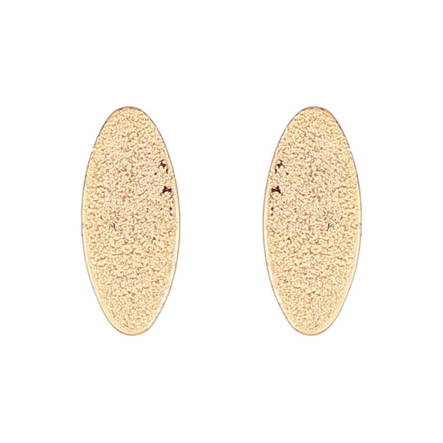 Серьги Xuping Цвет Позолота 18K пусеты Овалы с шагренью фото №1