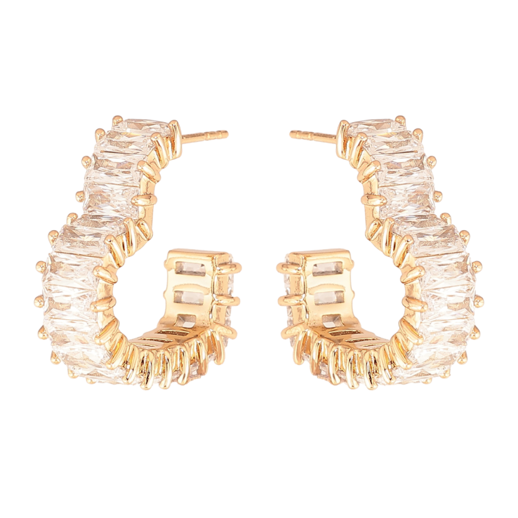 Серьги Xuping Цвет Позолота 18K пусеты Кристальные сердечки фото №14