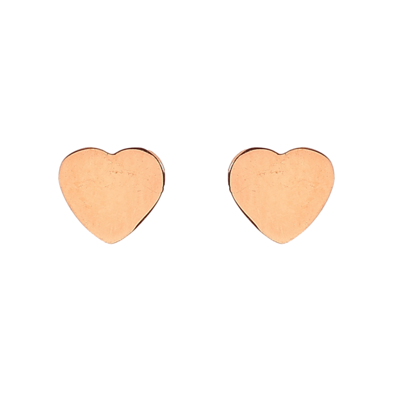 Сережки Нержавіюча сталь пусети Сердечка фото №1