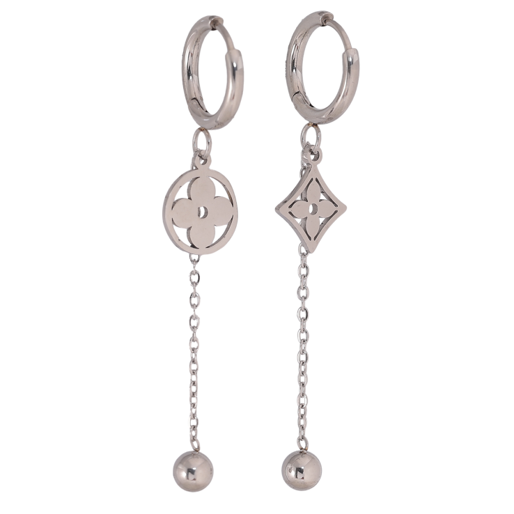 Серьги Нержавеющая сталь подвески на колечках Ассиметричные подвески фото №25