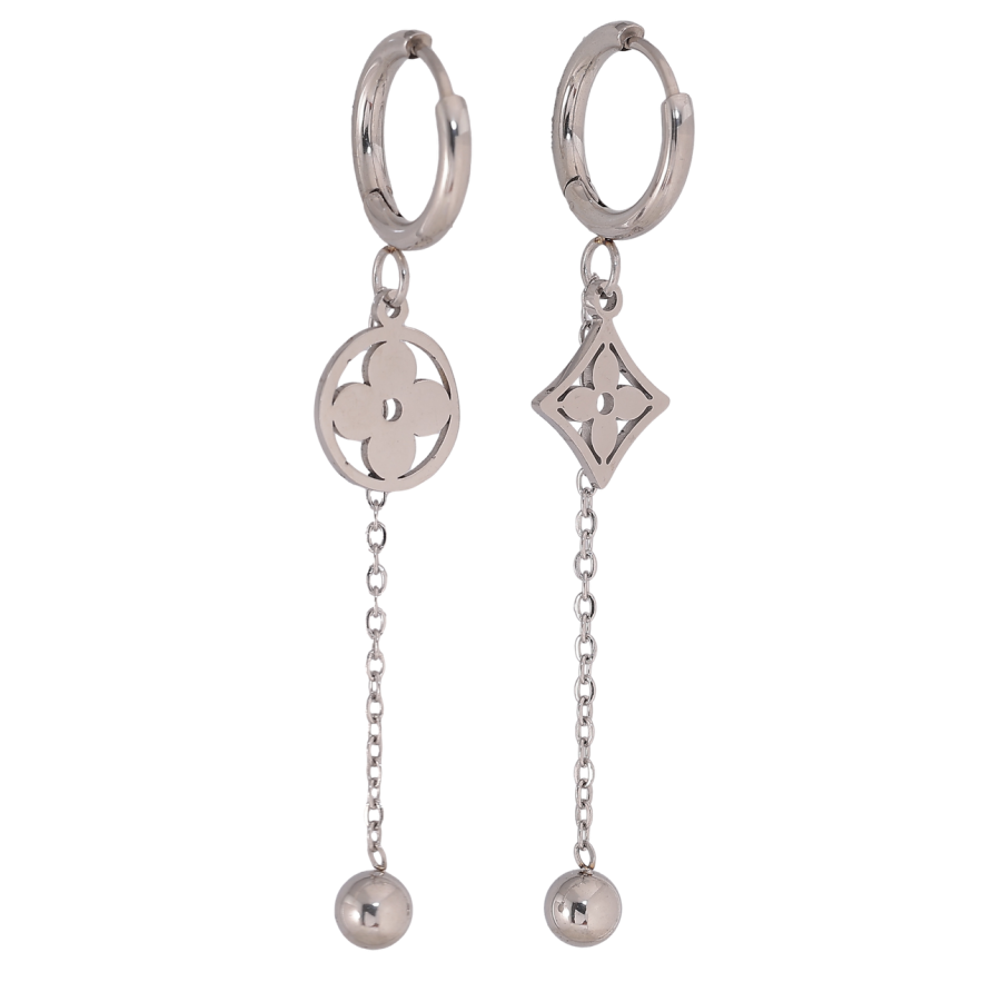 Серьги Нержавеющая сталь подвески на колечках Ассиметричные подвески фото №1 Серьги Нержавеющая сталь подвески на колечках Ассиметричные подвески фото №1