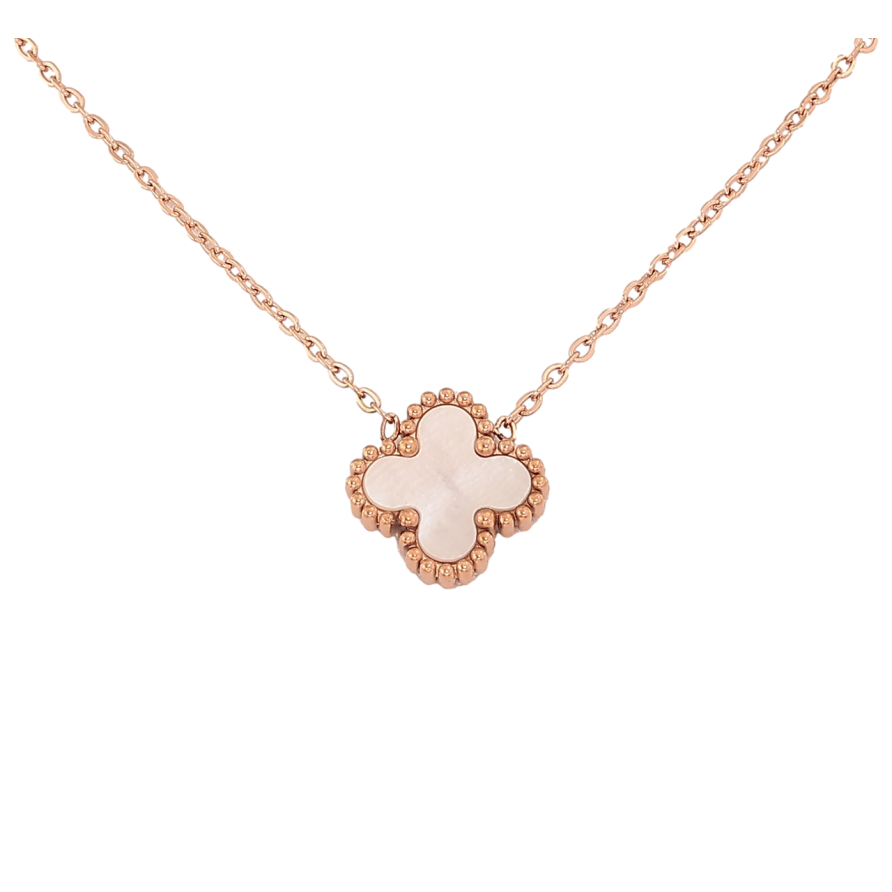 Підвіска на ланцюжку Нержавіюча сталь Конюшина з перламутровою вставкою довжина 41-45см х 1.5мм фото №1 Підвіска на ланцюжку Нержавіюча сталь Конюшина з перламутровою вставкою довжина 41-45см х 1.5мм фото №1