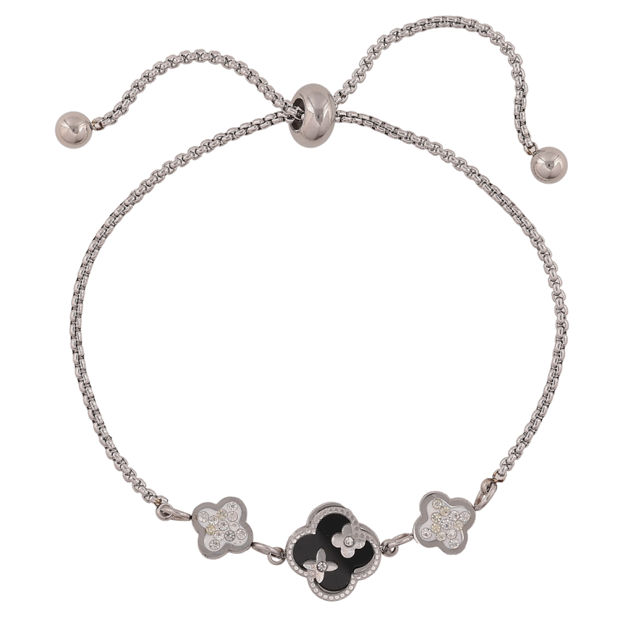 Браслети Нержавіюча сталь Ланцюжок з конюшинами на бігунку 10-21см х 1.5-10мм фото №1