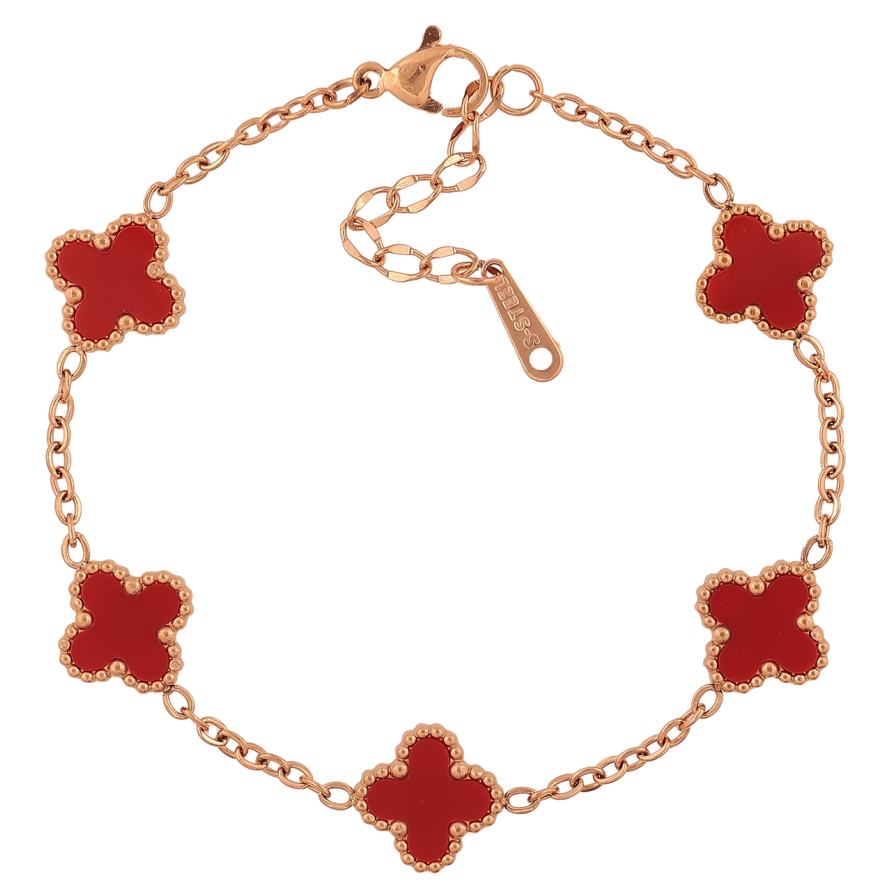 Браслети Нержавіюча сталь Ланцюжок з двусторонньою конюшиною розмір з доп.ланцюжком 17.5-20.5см х 2-11мм фото №1