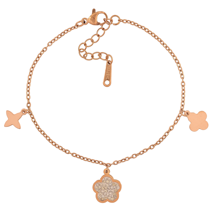 Браслеты Нержавеющая сталь Цепочка с подвесками клевер размер с доп.цепочкой 17,5-21 см х 2 мм фото №3 Браслеты Нержавеющая сталь Цепочка с подвесками клевер размер с доп.цепочкой 17,5-21 см х 2 мм фото №3