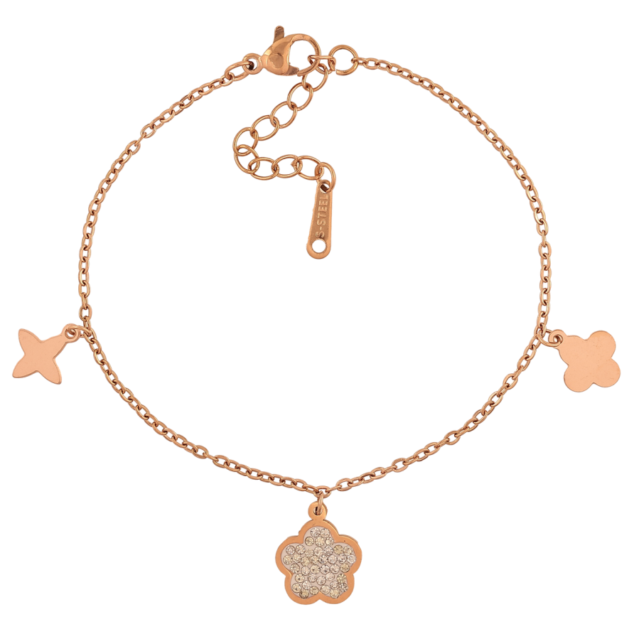 Браслеты Нержавеющая сталь Цепочка с подвесками клевер размер с доп.цепочкой 17,5-21 см х 2 мм фото №1 Браслеты Нержавеющая сталь Цепочка с подвесками клевер размер с доп.цепочкой 17,5-21 см х 2 мм фото №1