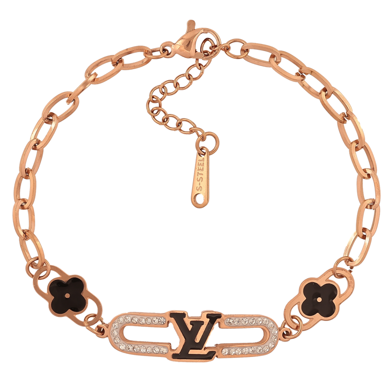 Браслет Нержавіюча сталь Ланцюжок з декоративною вставкою розмір з доп.ланцюжком 17-20.5см х 4-8мм фото №1 Браслет Нержавіюча сталь Ланцюжок з декоративною вставкою розмір з доп.ланцюжком 17-20.5см х 4-8мм фото №1