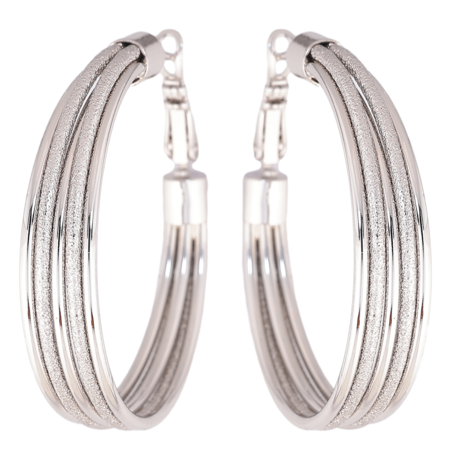 Серьги Xuping цвет Родий кольца (конго) Декоративный узор ø 4см фото №1 Серьги Xuping цвет Родий кольца (конго) Декоративный узор ø 4см фото №1