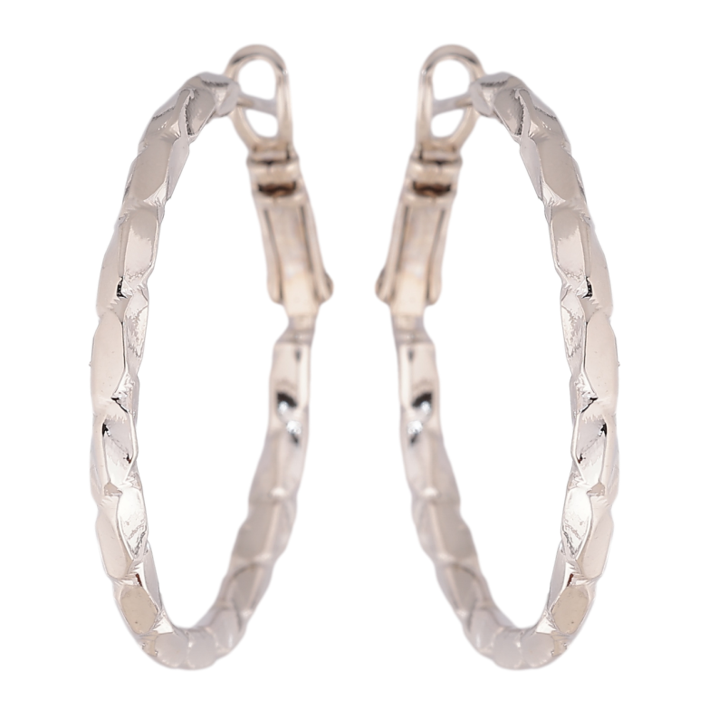 Серьги Xuping цвет Родий кольца (конго) Декоративный узор ø 3см фото №1 Серьги Xuping цвет Родий кольца (конго) Декоративный узор ø 3см фото №1