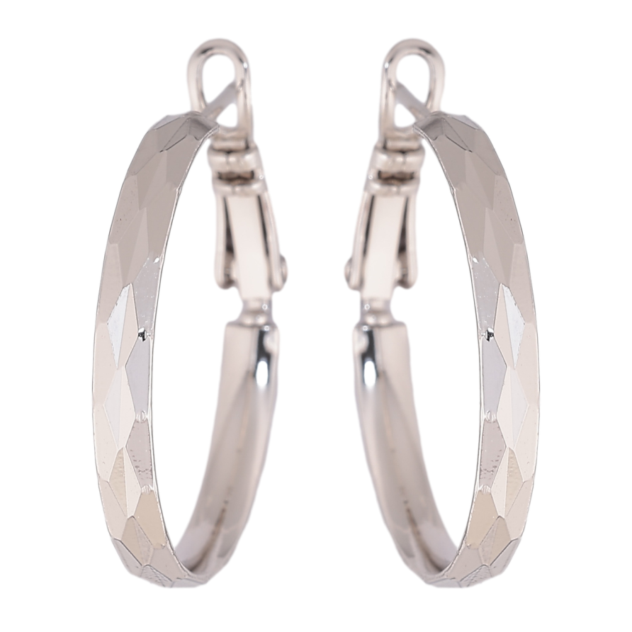 Серьги Xuping цвет Родий кольца (конго) Декоративный узор ø 2.5см фото №1 Серьги Xuping цвет Родий кольца (конго) Декоративный узор ø 2.5см фото №1