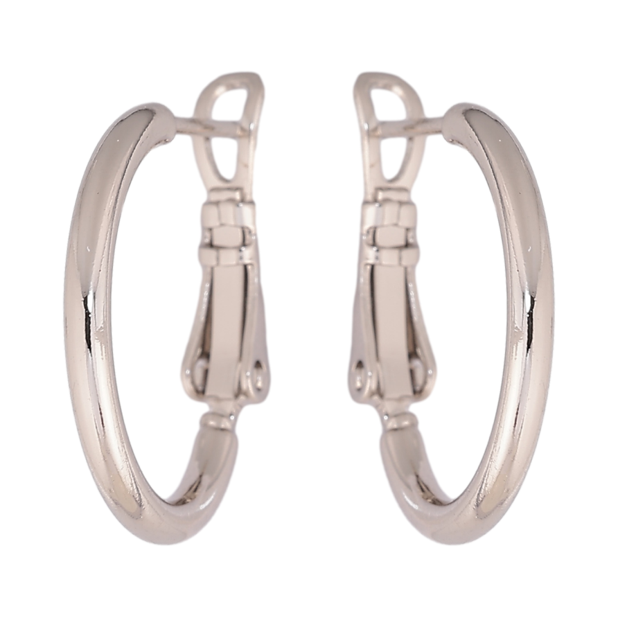 Сережки Xuping колір Родій кільця (конго) Класика ø 2см фото №1 Сережки Xuping колір Родій кільця (конго) Класика ø 2см фото №1