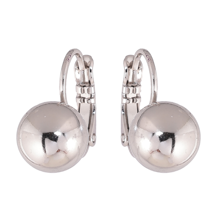 Серьги Xuping цвет Родий французский замок Шарики на дужках ø 10мм фото №3