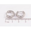 Серьги Xuping цвет Родий колечки Классика, шир. 4мм ø 14мм фото №2