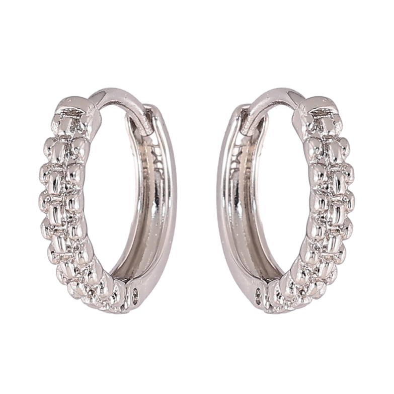 Серьги Xuping цвет Родий колечки Декоративный узор фото №1