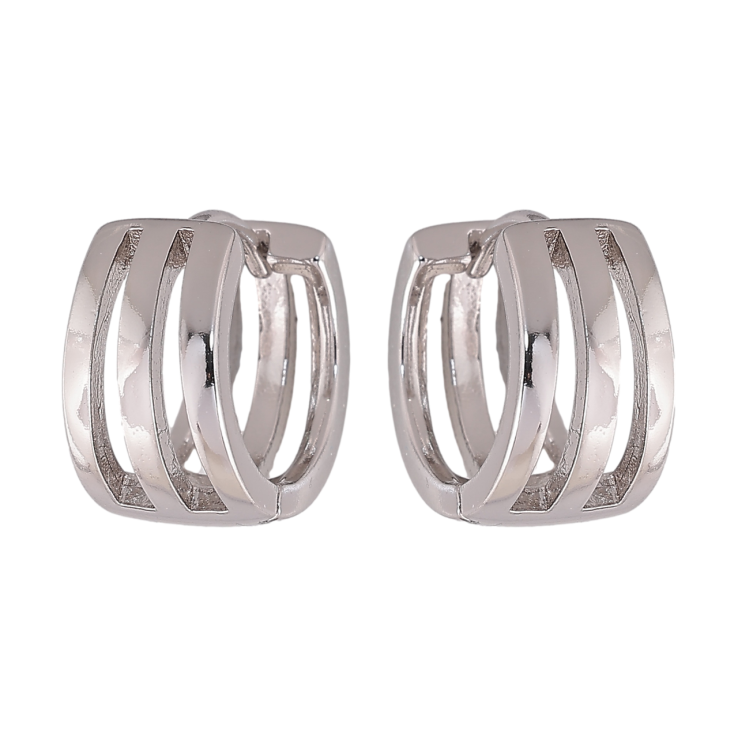 Серьги Xuping цвет Родий колечки Декоративные фото №21