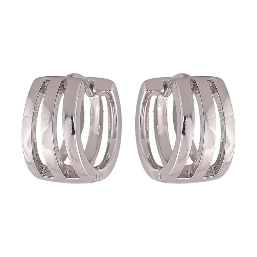 Сережки Xuping колір Родій колечка Декоративні фото №1