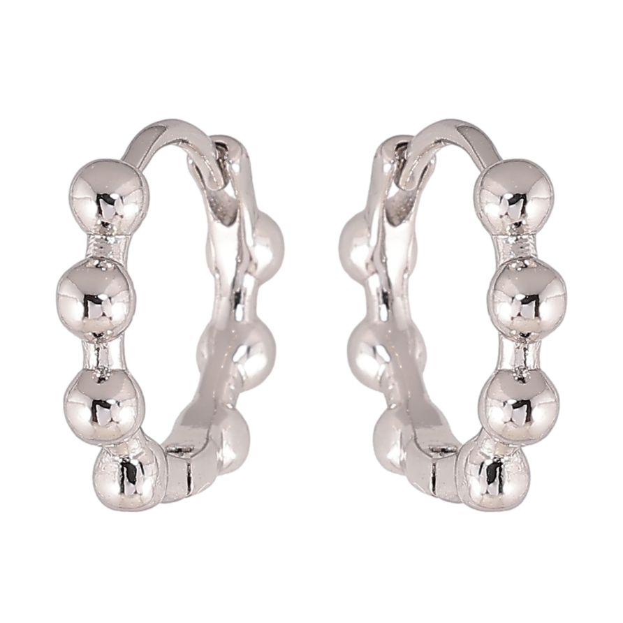 Серьги Xuping цвет Родий колечки Декоративные фото №1