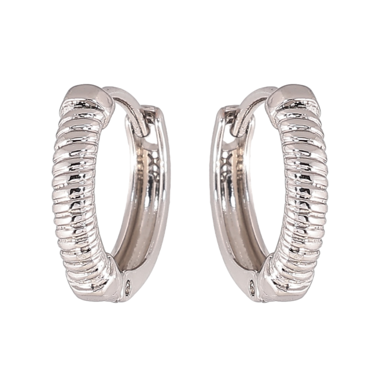 Сережки Xuping колір Родій колечка Декоративний візерунок фото №3 Сережки Xuping колір Родій колечка Декоративний візерунок фото №3