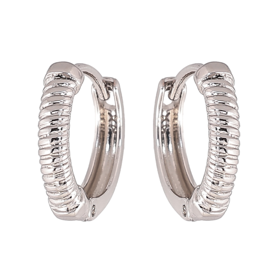 Серьги Xuping цвет Родий колечки Декоративный узор фото №1