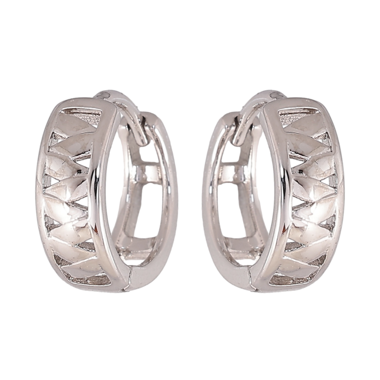 Серьги Xuping цвет Родий колечки Декоративный узор фото №3