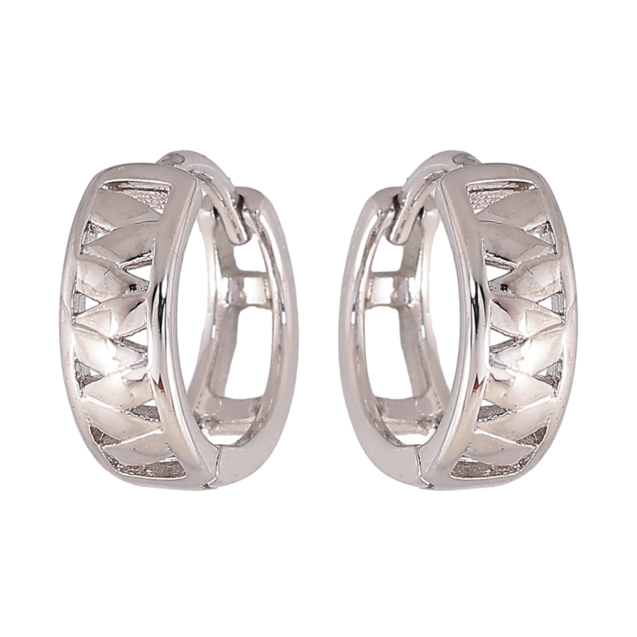 Сережки Xuping колір Родій колечка Декоративний візерунок фото №1 Сережки Xuping колір Родій колечка Декоративний візерунок фото №1