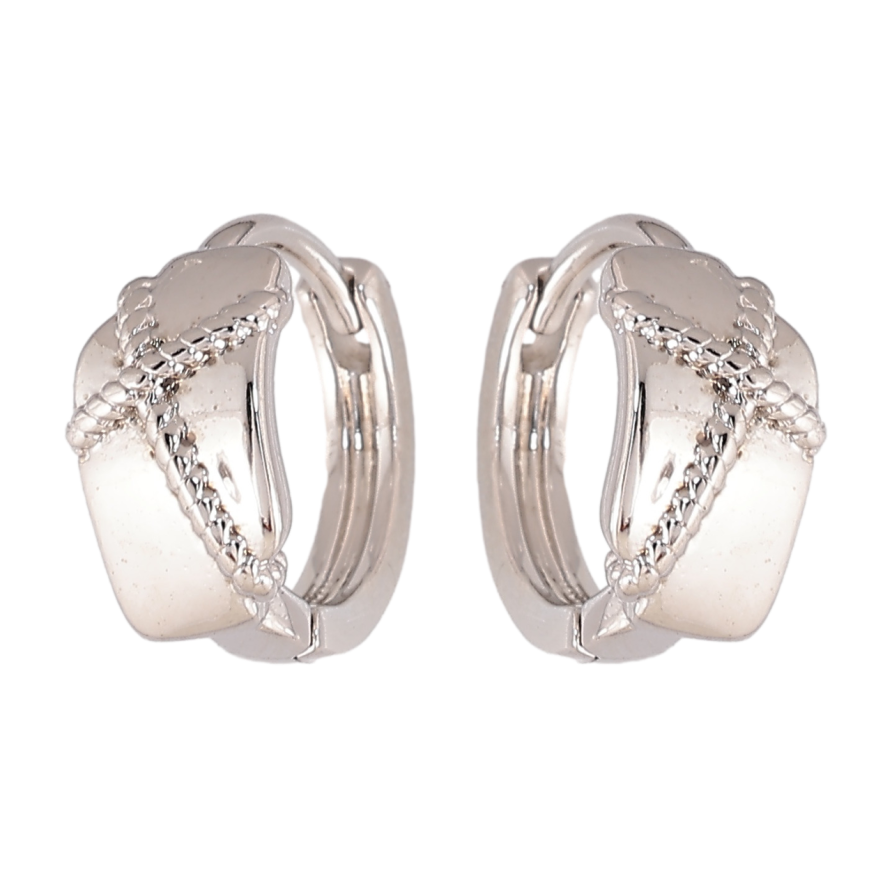 Сережки Xuping колір Родій колечка Декоративний візерунок фото №1 Сережки Xuping колір Родій колечка Декоративний візерунок фото №1