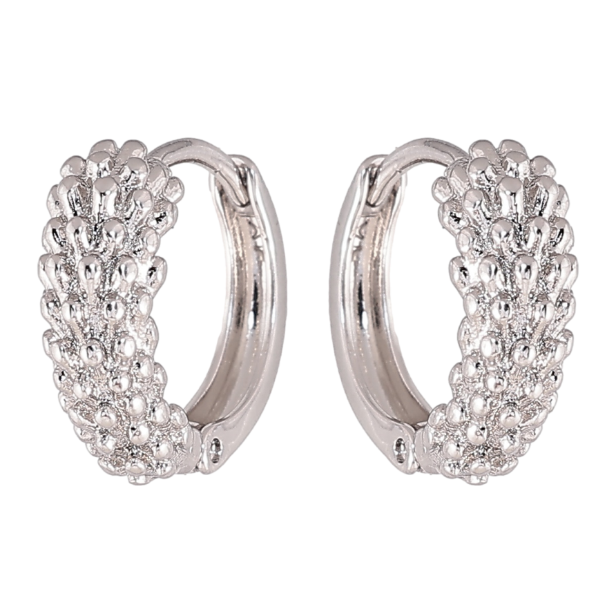 Серьги Xuping цвет Родий колечки Декоративный узор фото №1