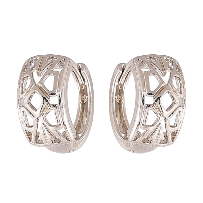 Серьги Xuping цвет Родий колечки Декоративный резной узор фото №1 Серьги Xuping цвет Родий колечки Декоративный резной узор фото №1