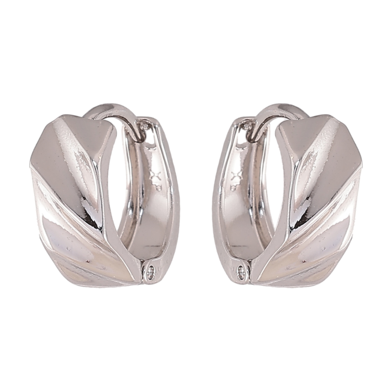 Серьги Xuping цвет Родий колечки Декоративный узор фото №1